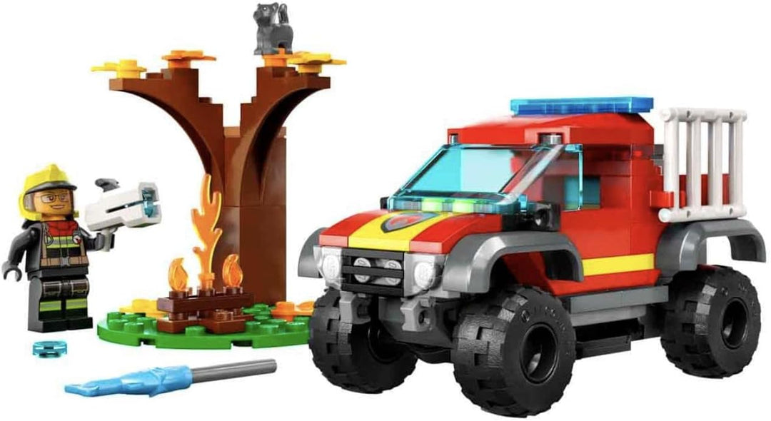 LEGO 60393 City Feuerwehr-Pickup Set, Feuerwehr-Spielzeugauto Mit Feuerwehr-Einsatzkraft Für Kinder