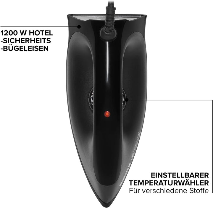 Corby Sherwood Trockenbügeleisen, 1200 W, Schwarz, EU-Stecker