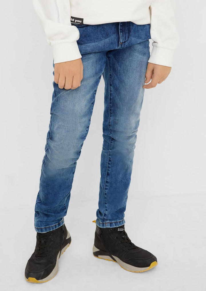 s.Oliver Jungen Slim: Jeans mit Waschung 176 Grau 98z3, 176 Grau 98z3