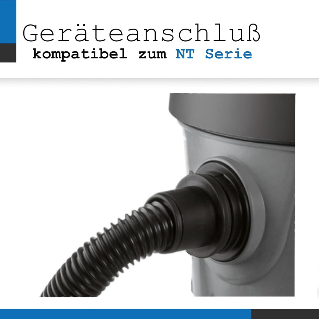 DeClean 5 Meter Saugschlauch Schlauch kompatibel mit Kärcher Staubsauger NT 14/1,NT 25/1,NT 27/1,NT