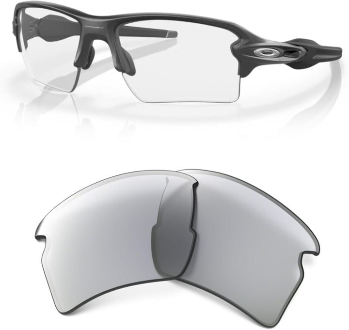 Oakley Original Flak 2.0 XL OO9188 Ersatzgläser, inklusive Oakley Mikrofasertuch Beutel ALK, klar bi