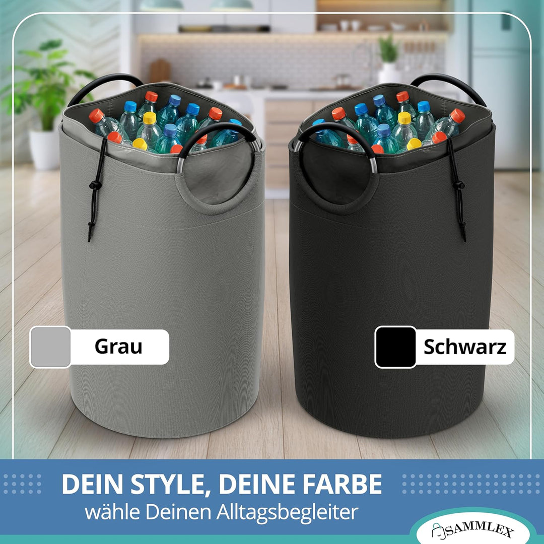Pfandflaschenbeutel 90L Volumen für 50 Flaschen oder 70 Dosen 70 x 39 cm faltbar und wasserabweisend
