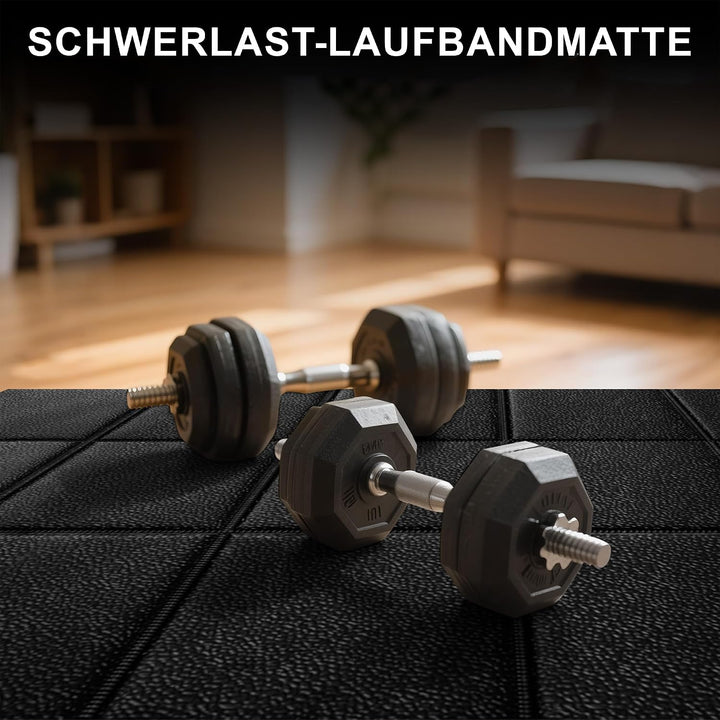 THAILE Bodenschutzmatte für Laufband &amp; Fitnessgeräte 200x100cm 5mm rutschfeste Antivibrationsmatte m