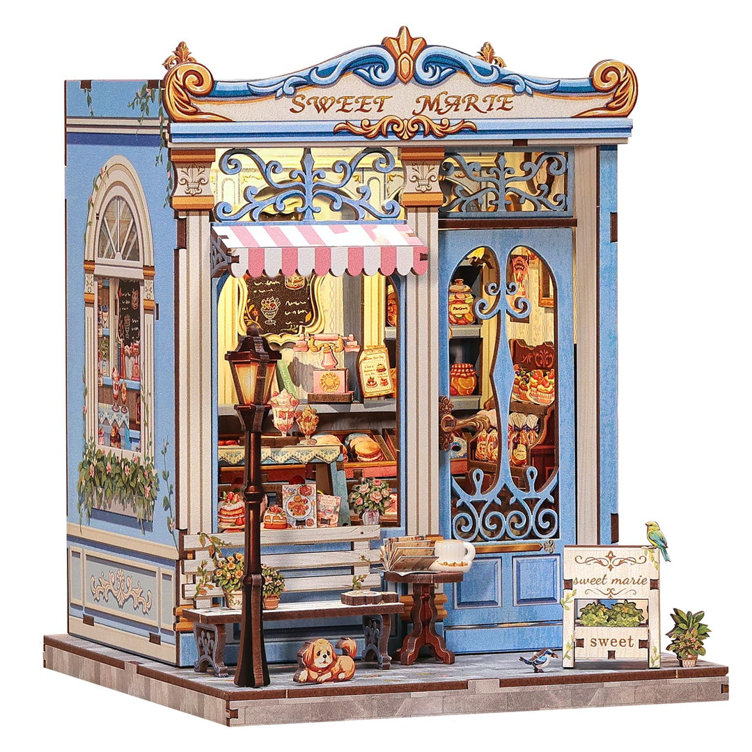 CUTEBEE Book Nook Kit – DIY Puppenhaus Häuser, Miniatur Haus Selber Bauen Bausatz für Erwachsene, 3D