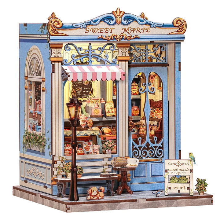 CUTEBEE Book Nook Kit – DIY Puppenhaus Häuser, Miniatur Haus Selber Bauen Bausatz für Erwachsene, 3D