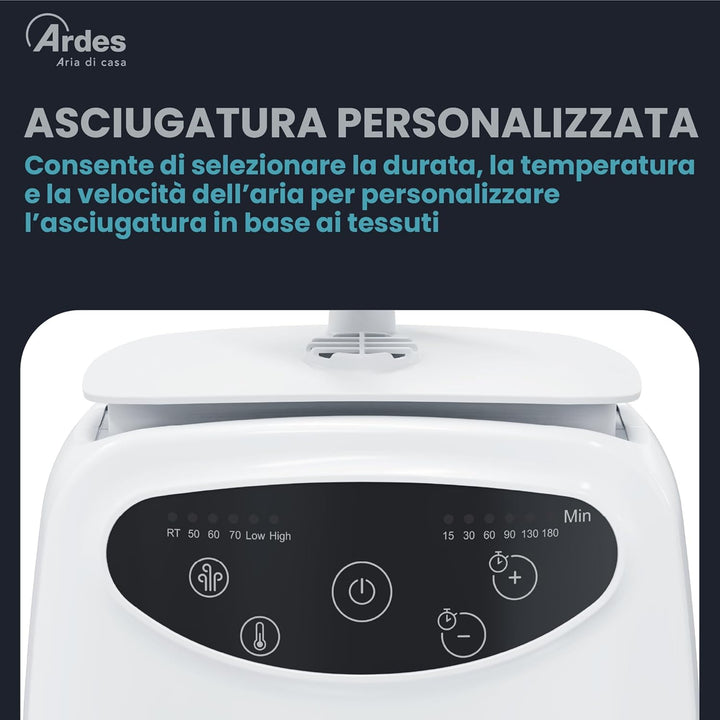 Ardes ARMST02D Automatischer Hemdenbügel BLOWY D Bügelpuppe zum Trocknen und Bügeln von T-Shirts, Bl