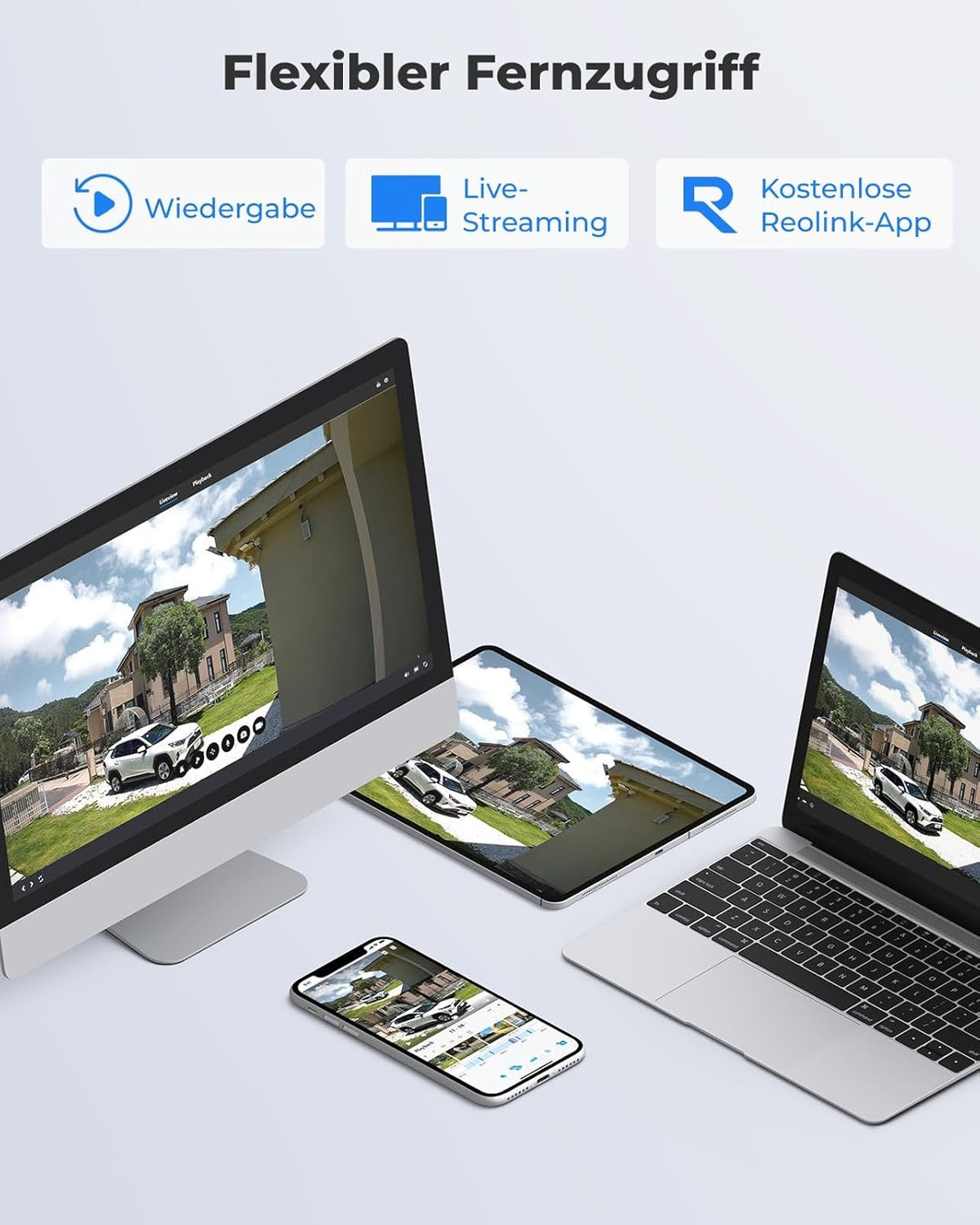 Reolink 4K 8MP Wi-Fi 6 PTZ Überwachungskamera Aussen WLAN mit Auto-Tracking-Zoom, Dual-Objektiv, Dua