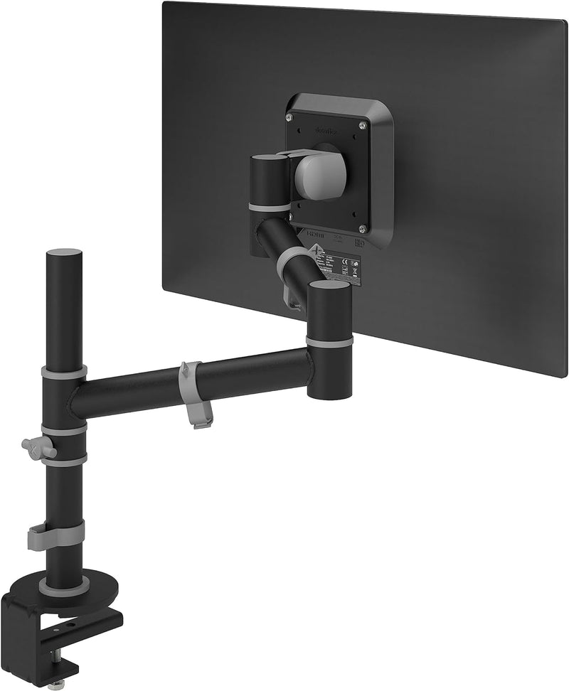 Dataflex Viewgo Monitorarm - Schreibtisch 123 Schwarz, platzsparend und ergonomisch, Monitorarm mit