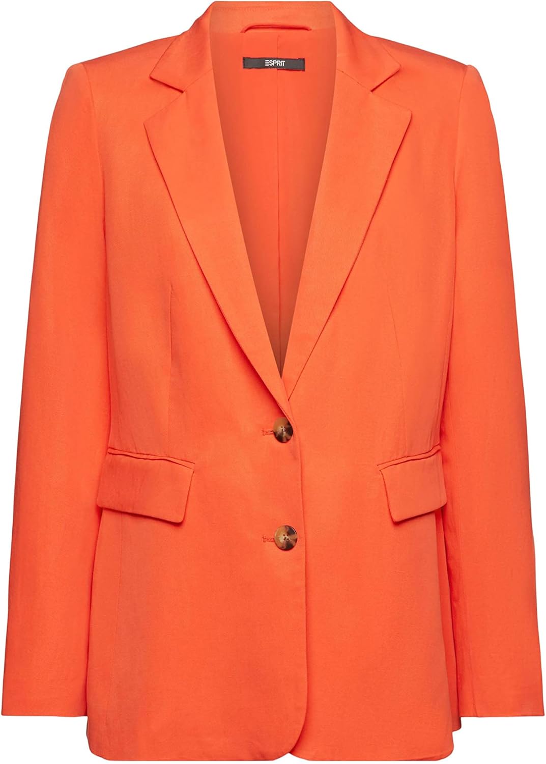 ESPRIT Einreihiger Blazer mit Leinen 44 Orange Red, 44 Orange Red