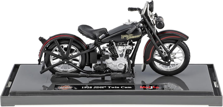 Generisch Harley David. 1928 JDH Twin Cam Schwarz 1/18 M*a*i*s*t*o Modell Motorrad mit individiuelle