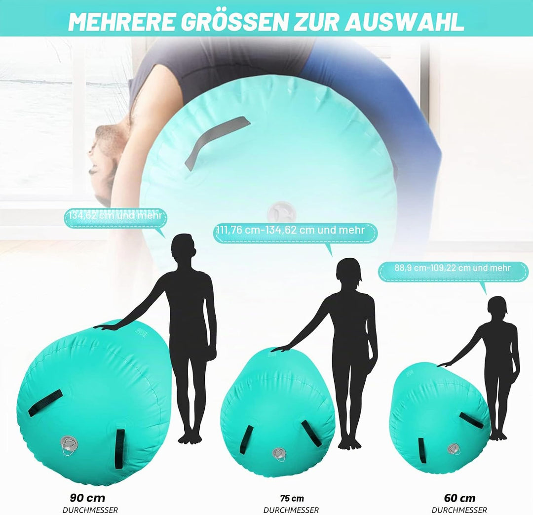 Aufblasbare Gymnastik Air Roll, Aufblasbare Luft Rollen, Air Roller, Gymnastikrolle, Ausbildung Glei