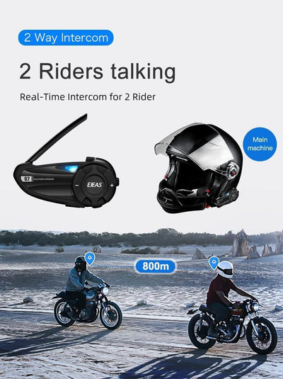 3T6B Q2 Motorrad Intercom Bluetooth 5.1 Headsets, 800m Motorrad Bluetooth Headset, Helm Intercom bis