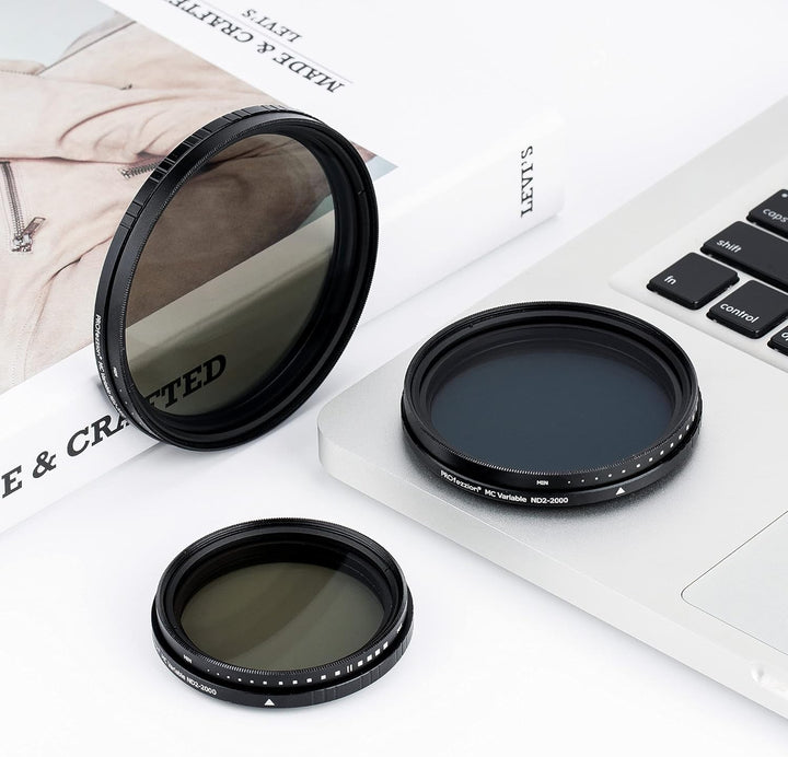 PROfezzion Variable ND Filter 77mm ND2-ND2000 Graufilter für Canon RF 14-35mm f4 L is USM, Nikon Z 2
