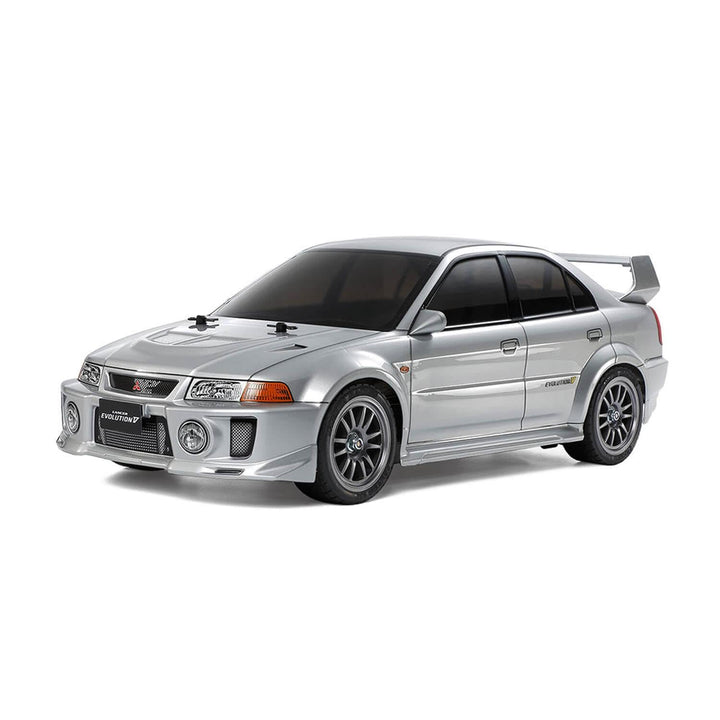 TAMIYA 58713 1:10 RC Mitsubishi Lancer Evo V TT-02 - ferngesteuertes Auto, RC Fahrzeug, Modellbau, B