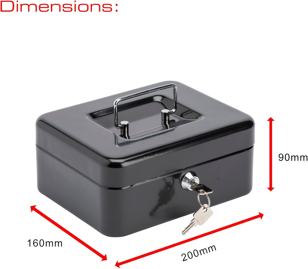 Burg-Wächter CB02BK 20,3 cm Geldkassette, Schwarz, 20 cm, Schwarz