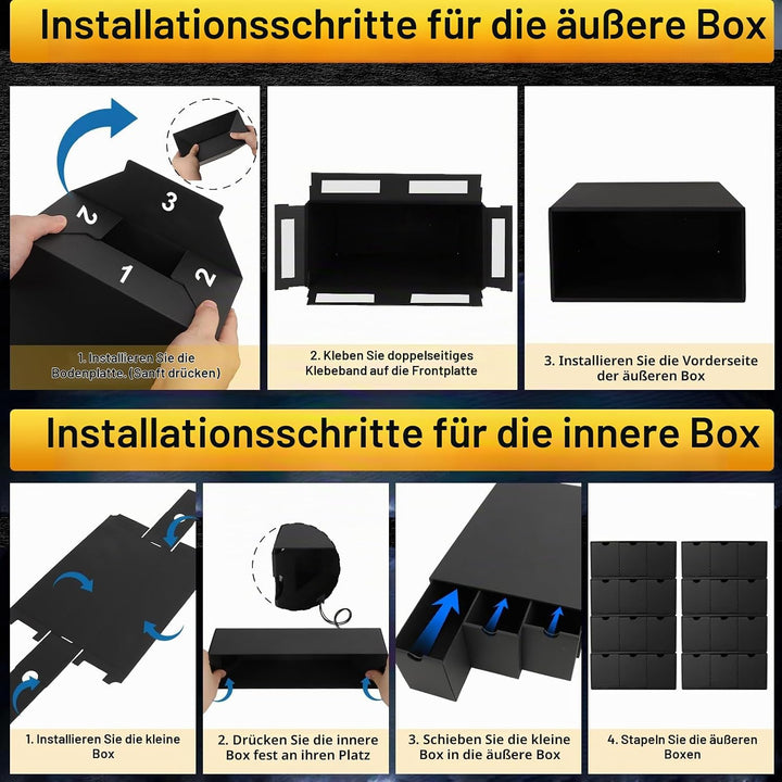 HIMOMO Sammelkarten-Aufbewahrungsbox für 14000+ Karten, Toploader Karten Aufbewahrungsbox mit 72 Kar