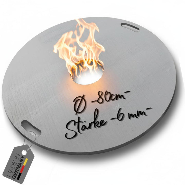 Terma Feuerplatte -80cm- Stärke -6mm- Made in Germany, Grillplatte plancha grillplatte feuerring für
