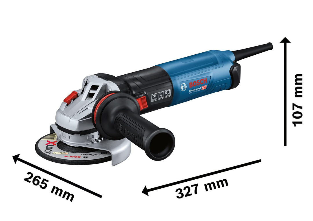 Bosch Professional Winkelschleifer GWS 17-125 SB (inkl. Zusatzhandgriff, Schutzhaube, Trennschutzhau