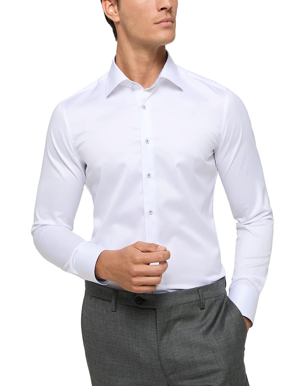 eterna Herren Luxury Shirt Slim FIT 1/1 weiss 41_H_1/1