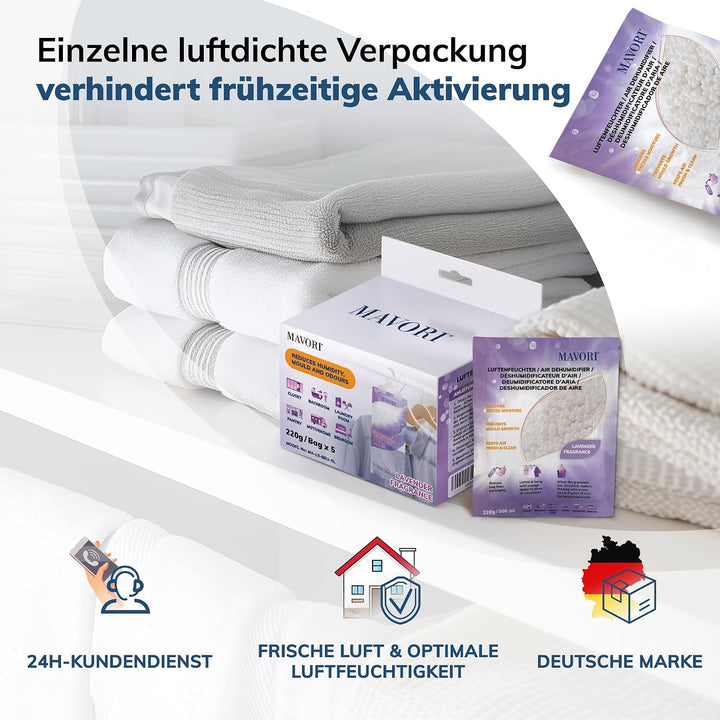 10er Set Luftentfeuchter zum Aufhängen I Luftentfeuchter Beutel I Entfeuchter Schrank und Feuchtigke