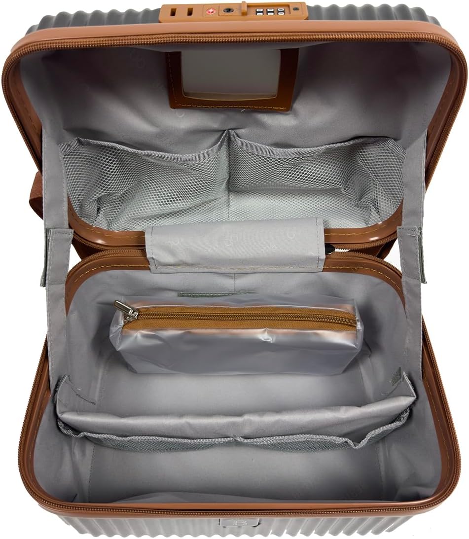 BERTOO Napoli Kosmetikkoffer aus schwarzem Hartschalen-Material, 17 l, mit TSA-Schloss, abnehmbarem