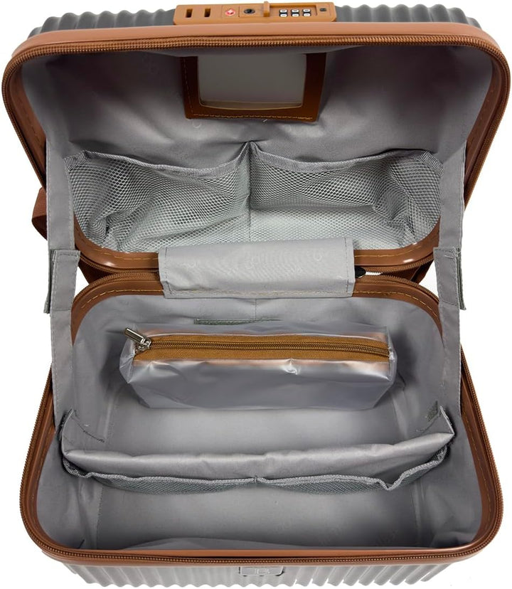 BERTOO Napoli Kosmetikkoffer aus schwarzem Hartschalen-Material, 17 l, mit TSA-Schloss, abnehmbarem