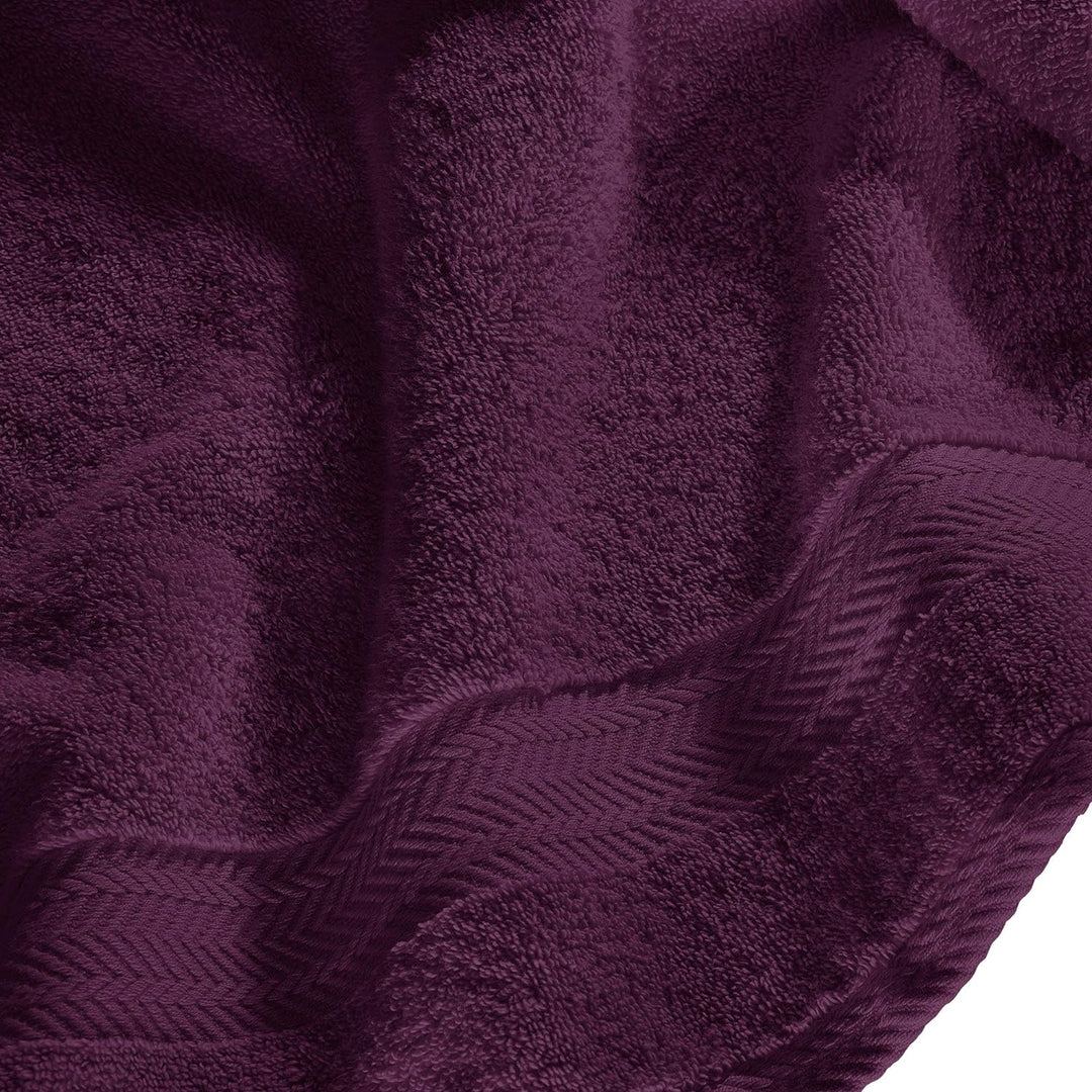 Erwin Müller Badetuch Friedrichshafen 100% Baumwolle aubergine Grösse 100x150 cm - Premium-Qualität,