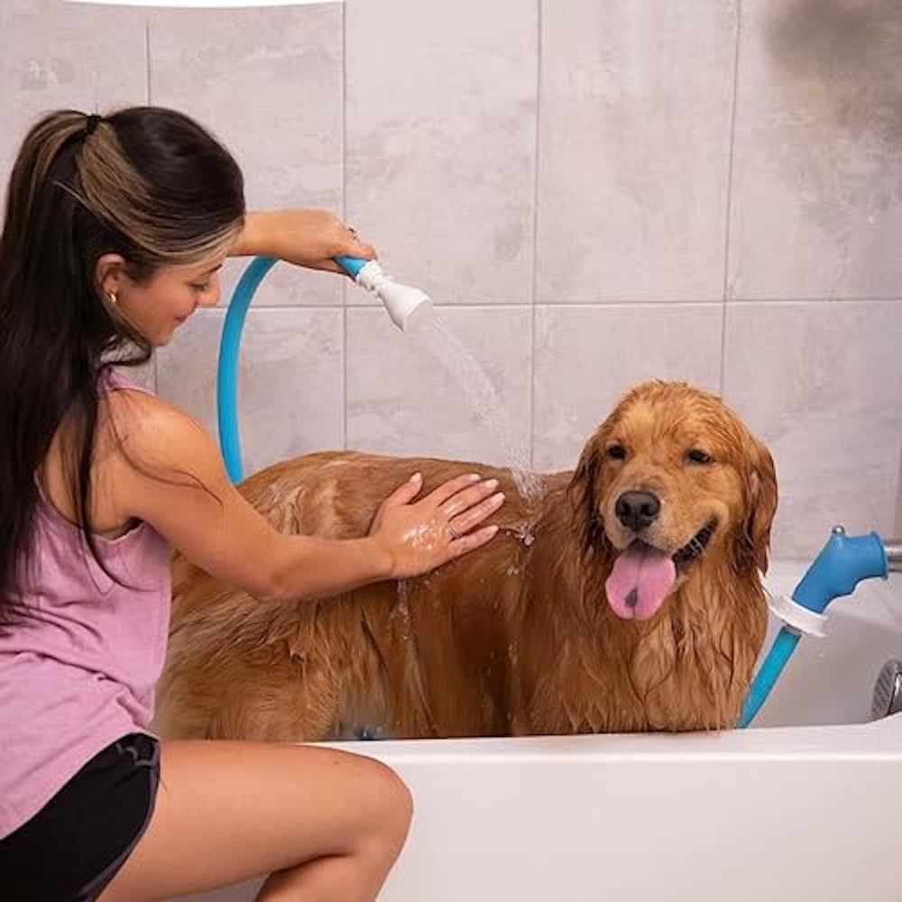 Rinseroo Badewannen-Wasserhahn-Sprühaufsatz Ultra-Flex Slip-On Hund Brauseschlauch Adapter Tragbarer