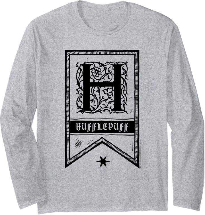 Harry Potter Hufflepuff Drawn Banner Langarmshirt