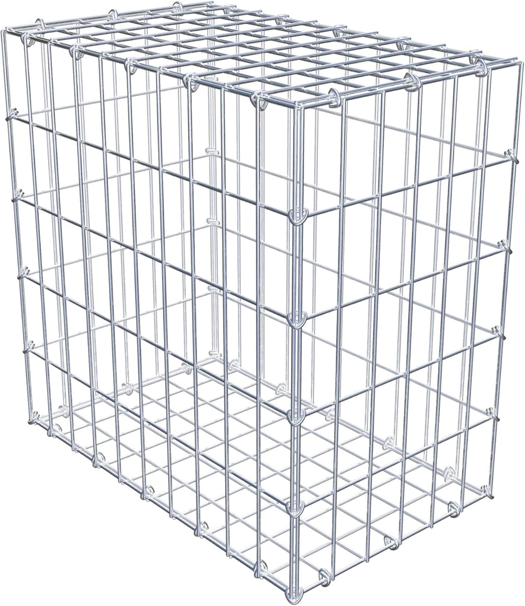 GABIONA Steinkorb-Gabione eckig, Maschenweite 5 x 10 cm, Tiefe 30 cm, Gabione 50 x 50 x 30 cm (L x H