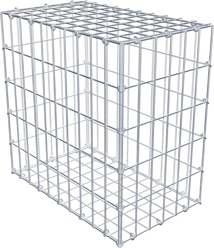 GABIONA Steinkorb-Gabione eckig, Maschenweite 5 x 10 cm, Tiefe 30 cm, Gabione 50 x 50 x 30 cm (L x H