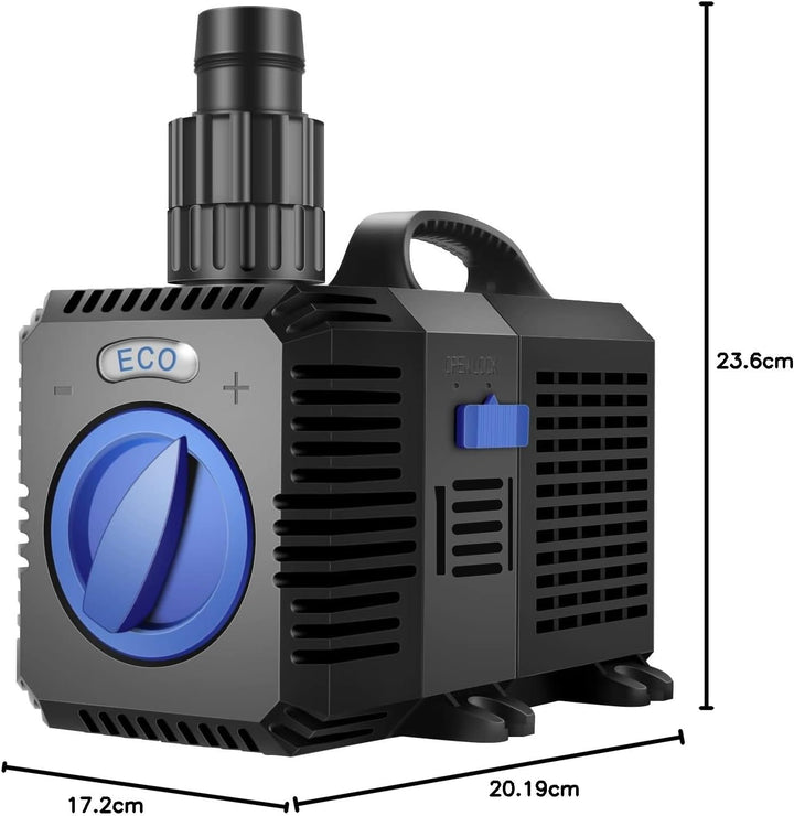 everfarel 5200L/H Super Eco Teichpumpe Pumpe Bachlaufpumpe Wasserpumpe 40W,Aufzug 4.8 m 5200 L/H