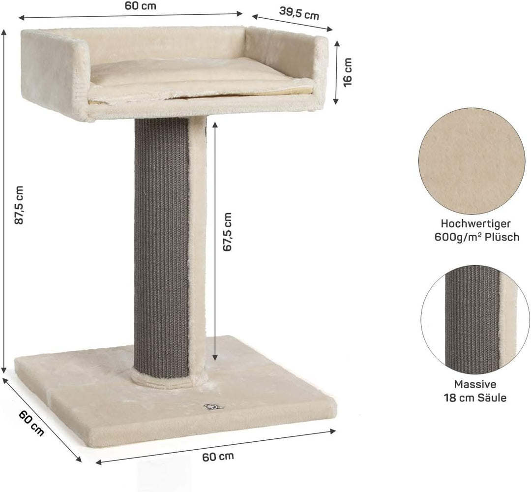 CanadianCat Company | Kratzbaum Residenz XXL Katzenbaum grosse Katzen, sehr stabil, ⌀ 18 cm Kratzsäu