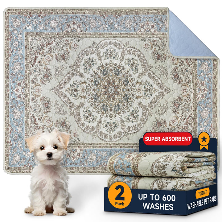 Waschbare Pinkelpads für Hunde, 2 Stück Wiederverwendbare Puppy Pads 122x92cm Super saugfähige wasse