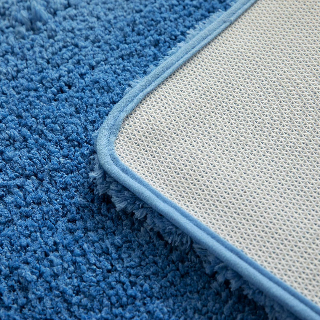MIULEE Badematte Weiche Badteppich rutschfest Badvorleger Fussmatte Badzimmermatte Bettvorleger Flau