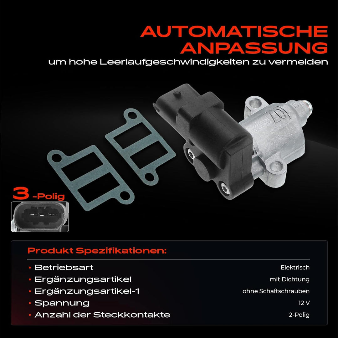 Frankberg Leerlaufregelventil Luftversorgung Kompatibel mit Getz TB 1.1L 2005-2009 i10 PA 1.1L 2007-