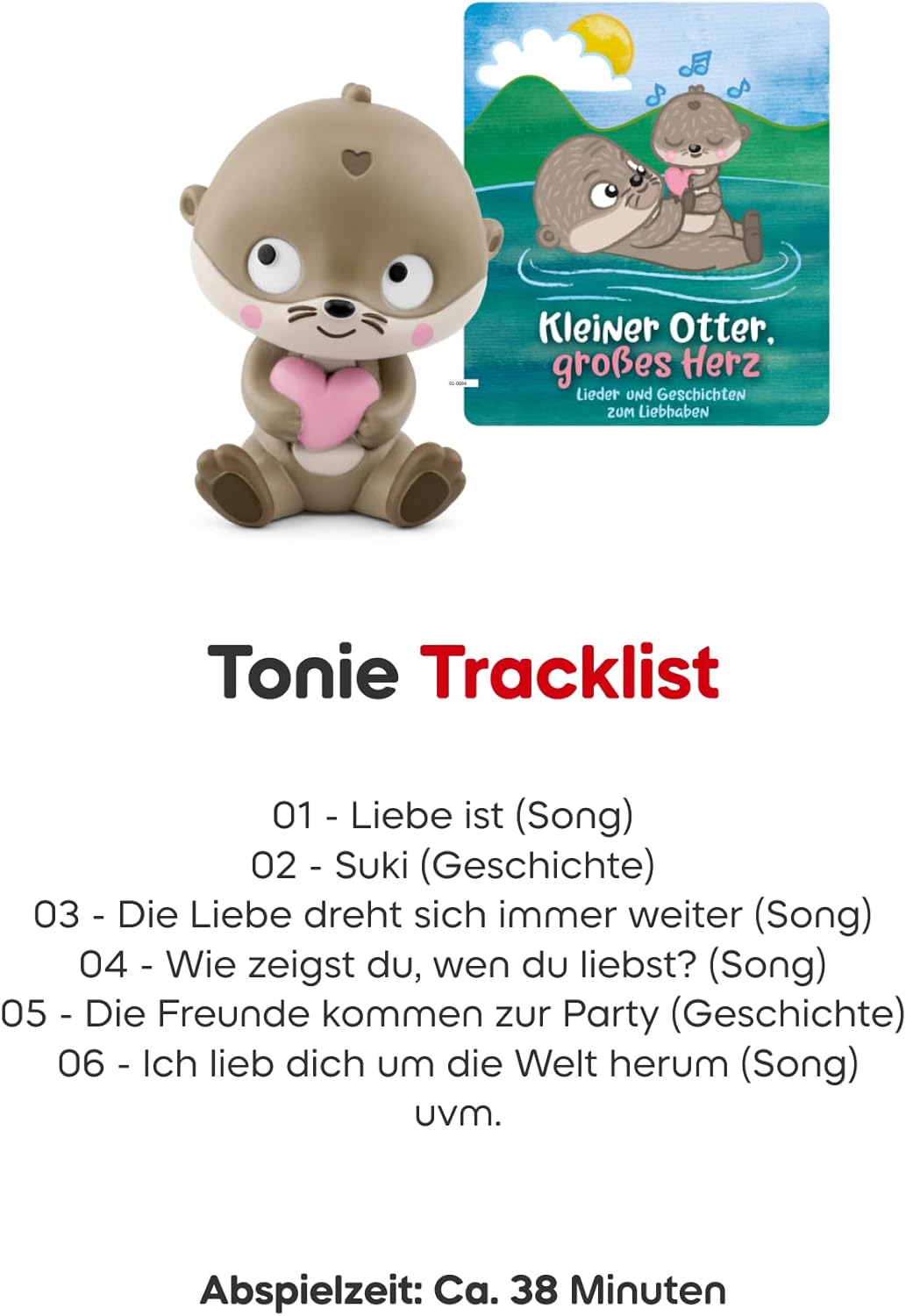 tonies Hörfigur für Toniebox, Kleiner Otter, grosses Herz – Lieder & Geschichten über die Liebe, Mus