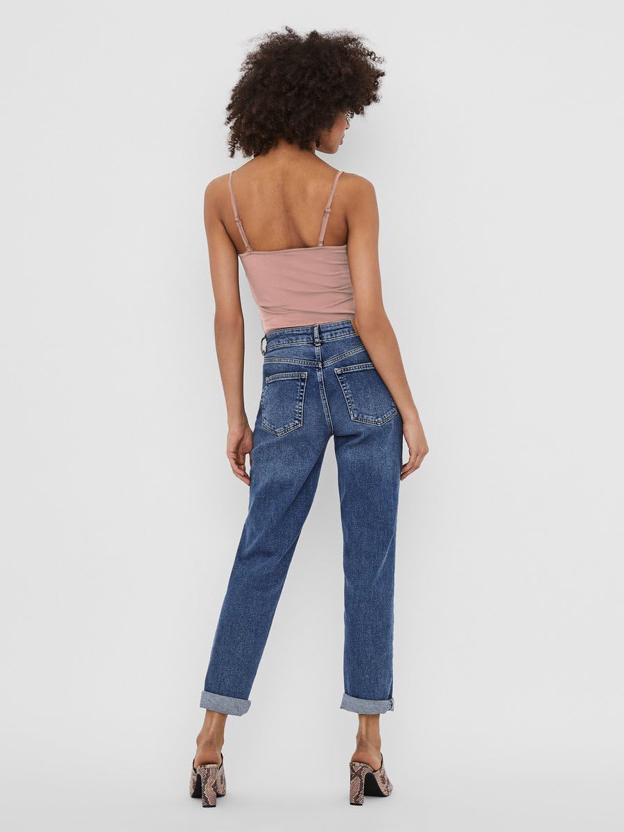 VERO MODA Damen Vmmaxi My Soft V Singlet Noos Top M Mehrfarbig (2x Insignia Blue, 1x Woodrose, 1x Sn