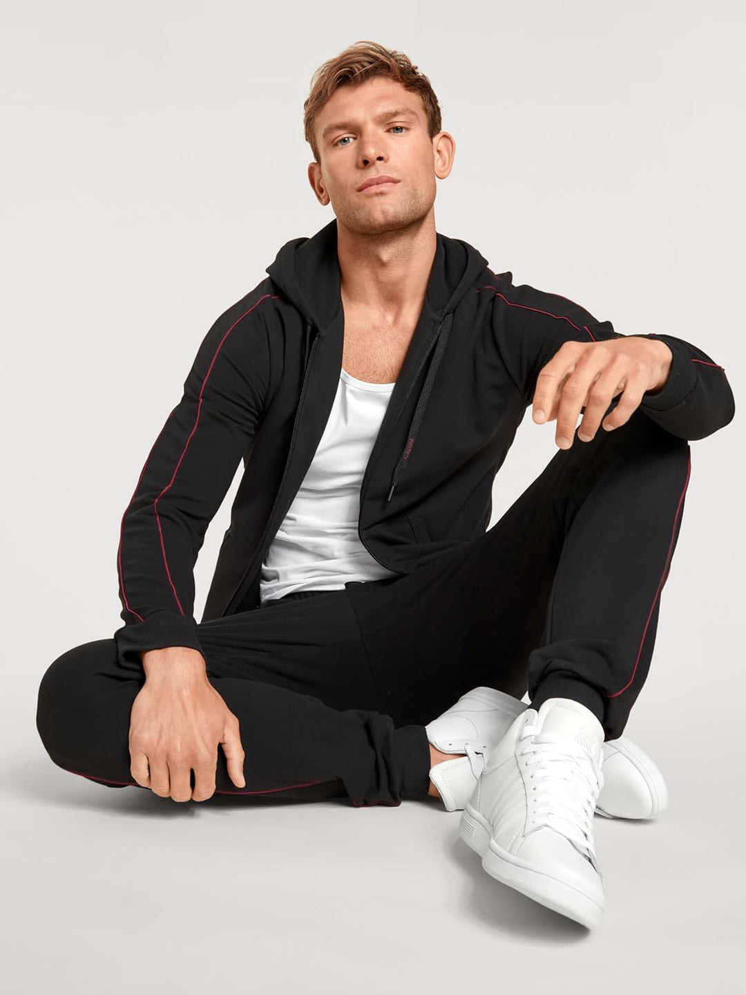 CALIDA Remix Basic Lounge Jogginghose Herren 56 Schwarz, 56 Schwarz
