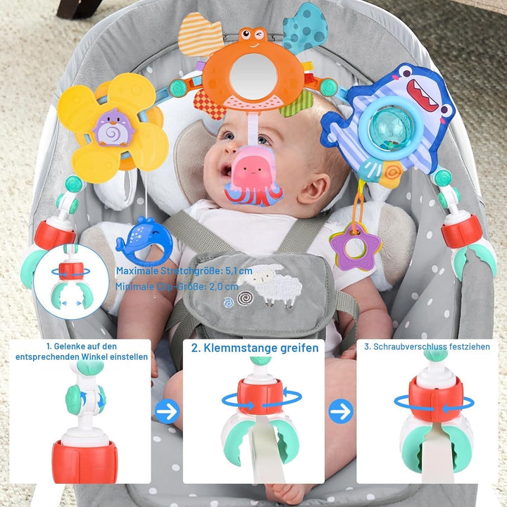 Gaethra Kinderwagen Spielzeug für Spielbogen Baby Motorikspielzeug, Babies Spielebogen für Babybett