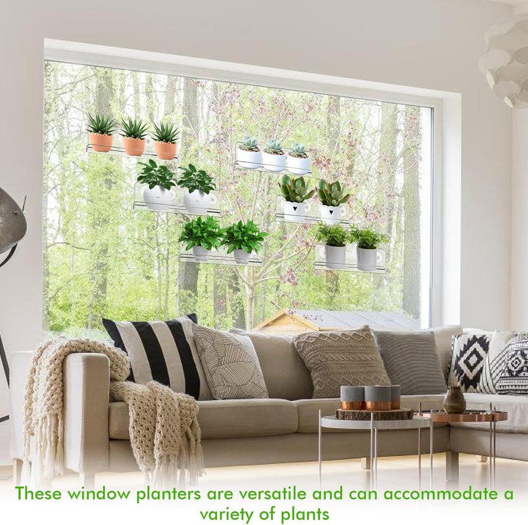 2 Stück Acryl Pflanzenregale: Hängendes Transparentes Pflanzenregal für Fenster, Fenster Pflanzenreg