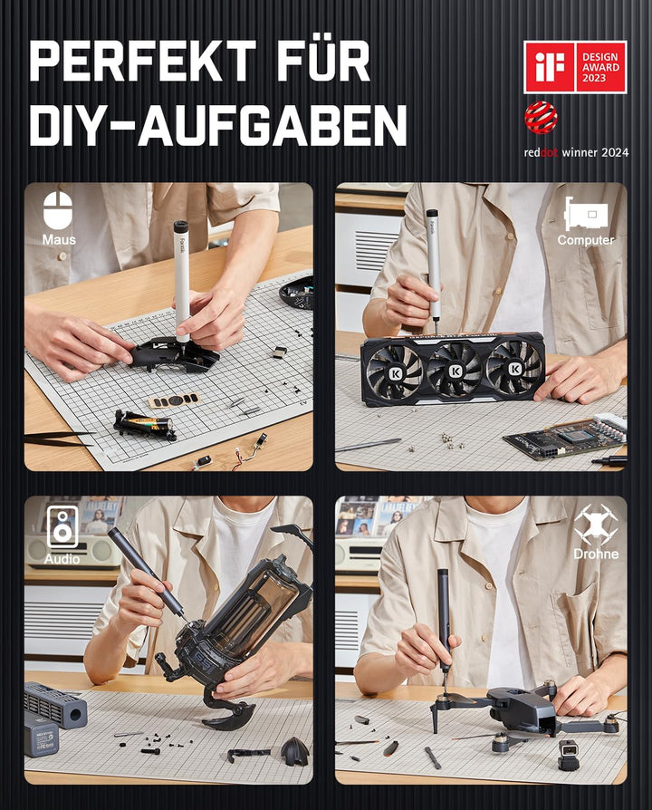 Fanttik E1 MAX Akkuschrauber，50 in 1 Magnetische Präzisions- Kit, 2 Gänge Drehmoment Elektro Schraub