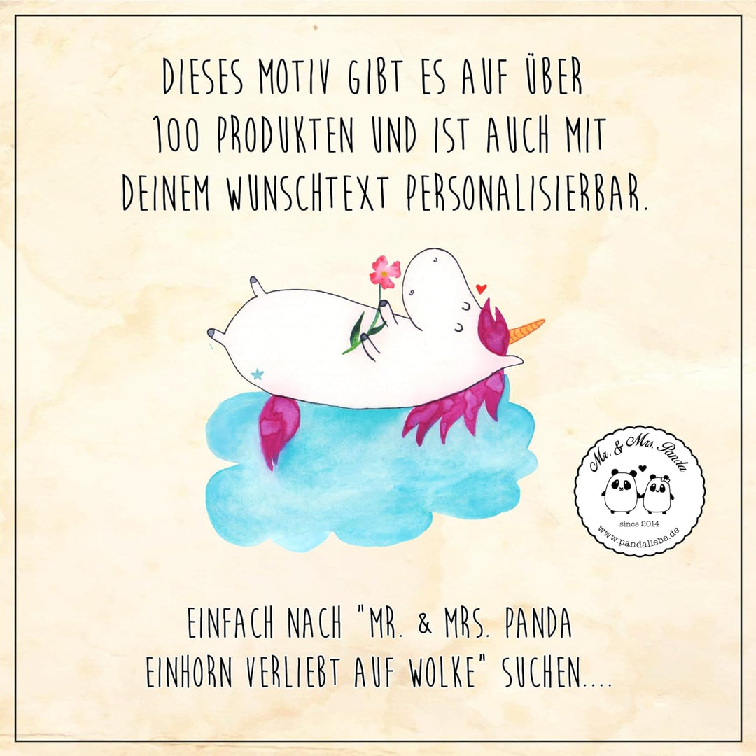 Mr. & Mrs. Panda Motiv WC Sitz Einhorn verliebt auf Wolke - Geschenk, WC-Sitz, Freundin, Klodeckel,