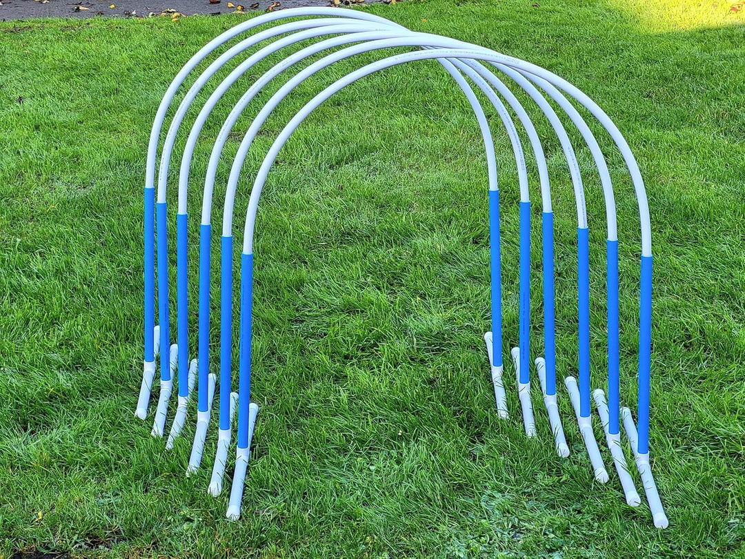 6 NADAC Hoopers Bogen mit Ständer (blau), VDH Konform, Fun-Hoopers