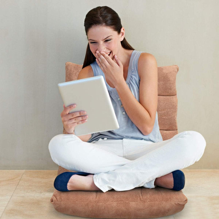 GOPLUS Bodenstuhl, Bodensofa mit Rückenlehne, Bodensessel mit Schlaffunktion, Floor Chair, Lazy Sofa