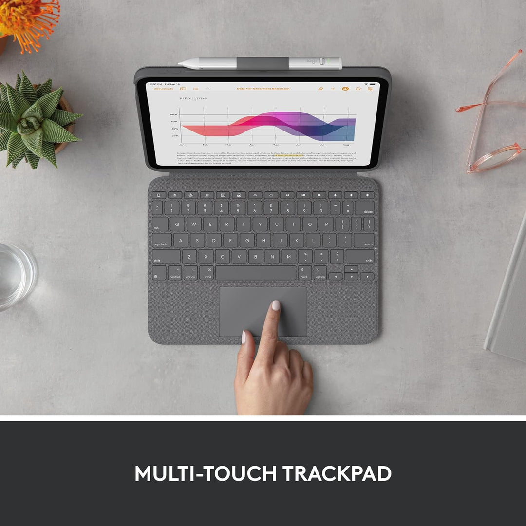 Logitech Combo Touch Case mit Abnehmbarer Tastatur für iPad (10. Generation) - French Layout