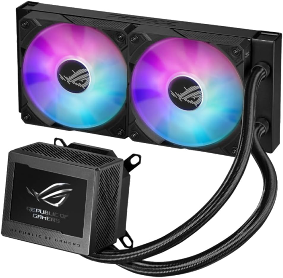 ASUS ROG Ryujin III 240 ARGB All-in-One-Flüssigkeits-CPU-Kühler mit 3,5-Zoll-LCD, Asetek-Pumpe der 8