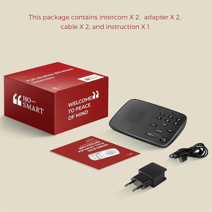 Hosmart Neue verbesserte drahtlose Duplex-Gegensprechanlage 2025 Realzeit-Zwei-Wege-Lösung für Zuhau
