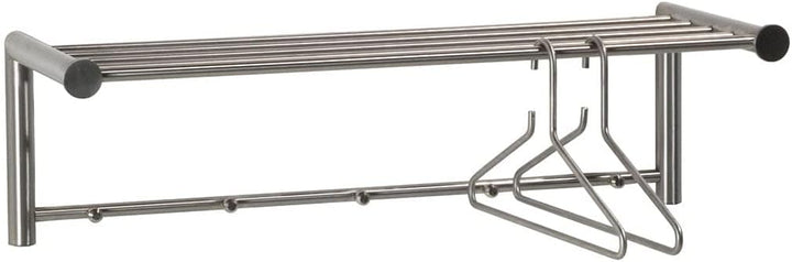 SUZA 5 Garderobe - Edelstahl/Klarglas