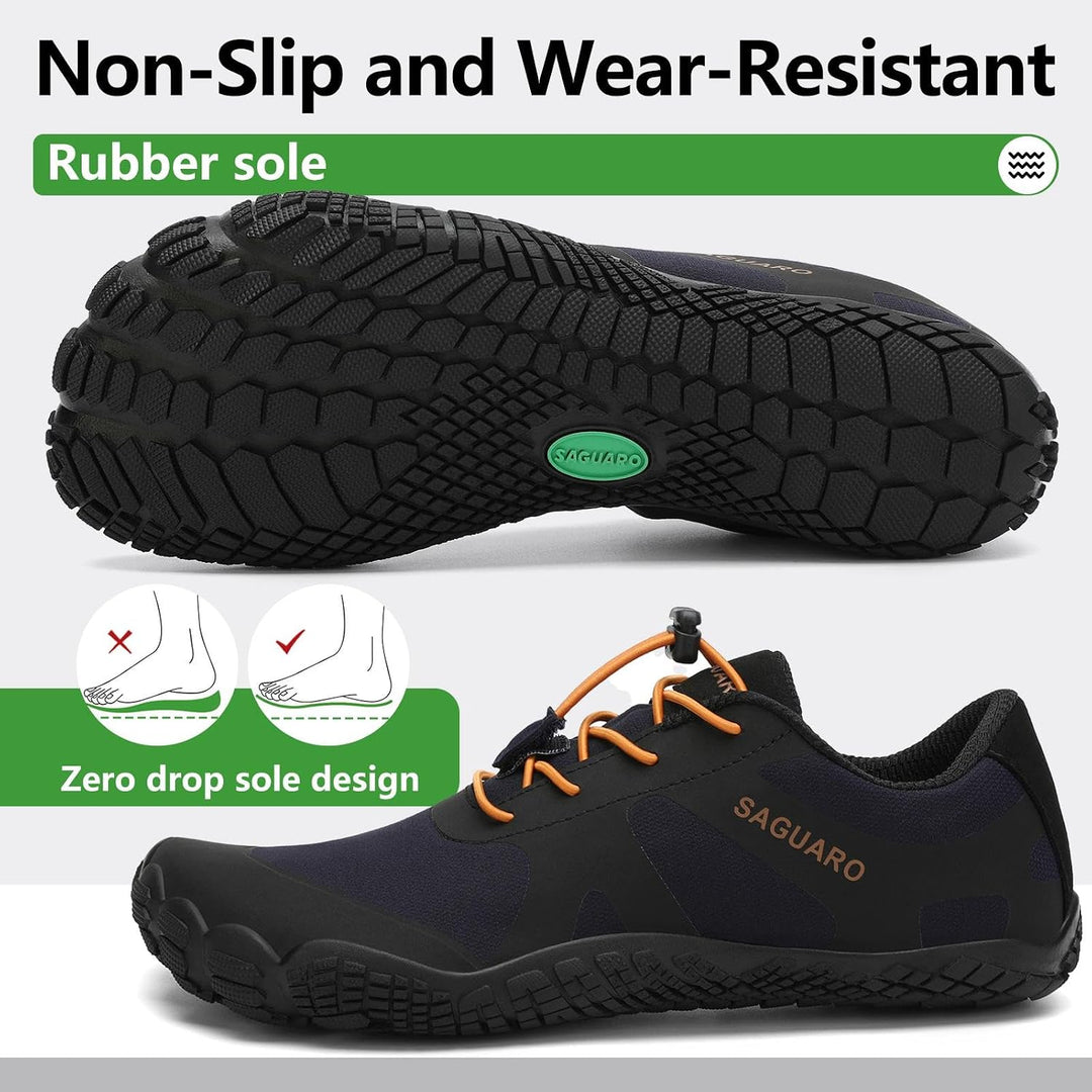 SAGUARO Unisex Barfussschuhe Damen Minimalistische Fitnessschuhe Herren Outdoor Wanderschuhe Trailla